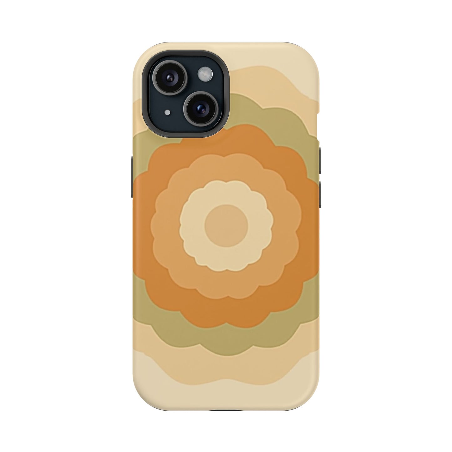 Retro Bloom iPhone Case - 70s Floral Design, Vintage Aesthetic Gift Idea