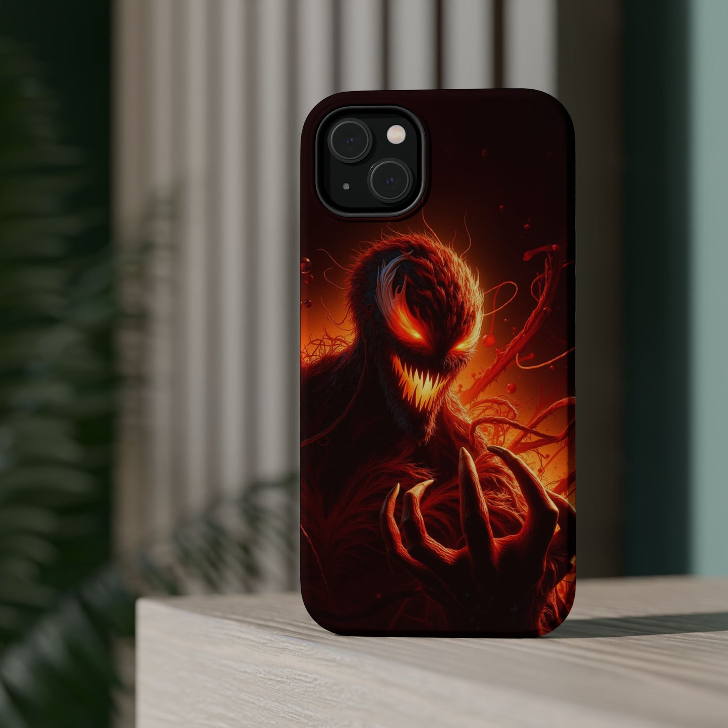 Fiery Alien Phone Case - Aesthetic iPhone Case | Sci-Fi Art Design | Gifts for Him | Unique Phone Accessories