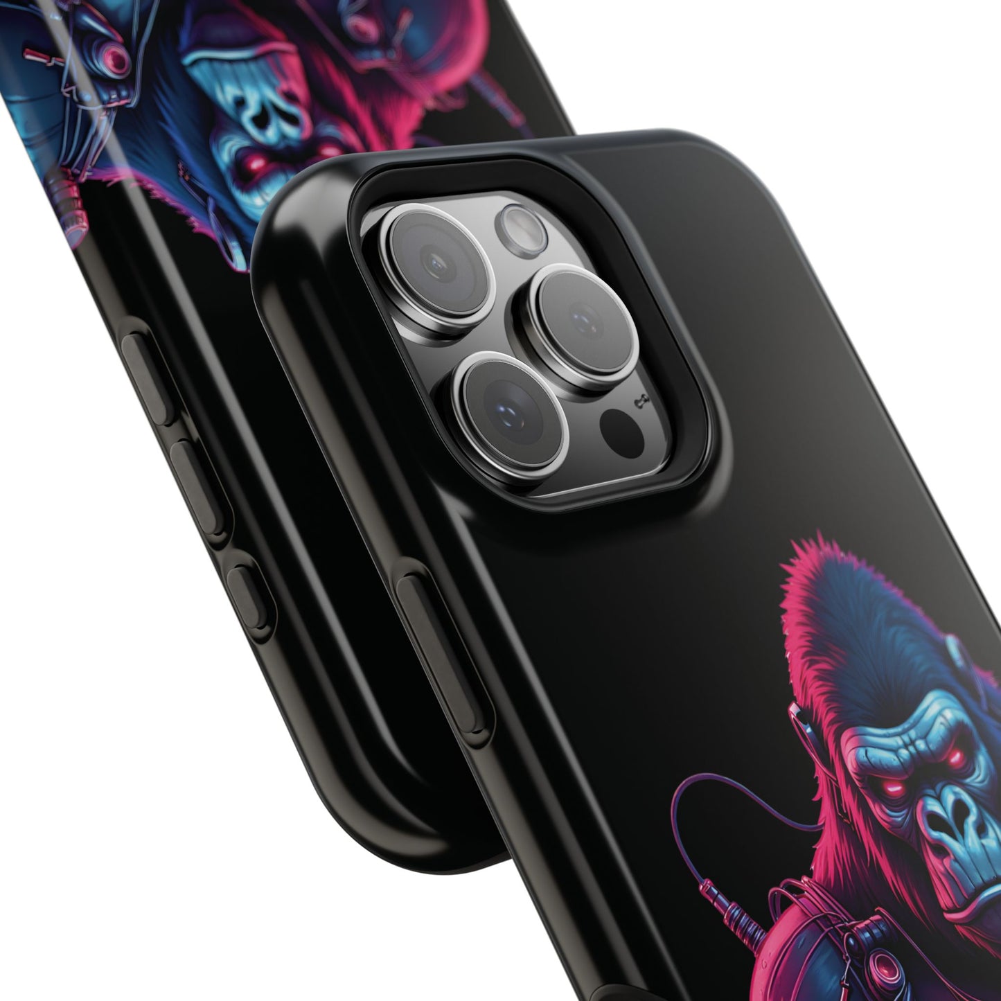Cyber Primal Phone Case – Neon Power, Gorilla Strength