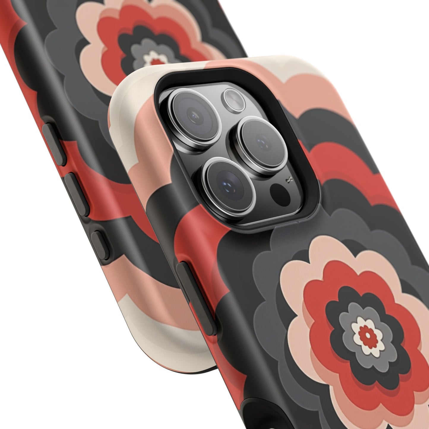 Floral Phone Case - Retro Flower iPhone Case, Aesthetic Gift Idea, Cute Pink Design
