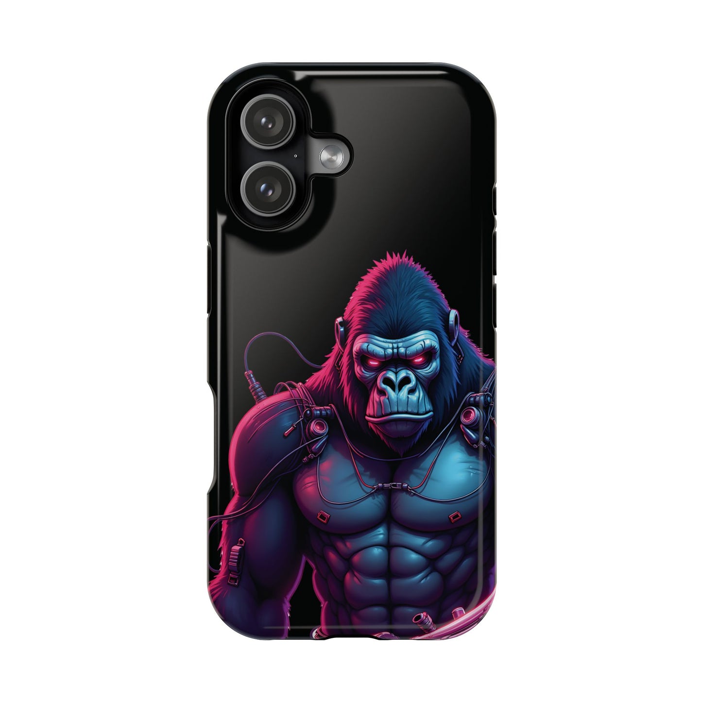 Cyber Primal Phone Case – Neon Power, Gorilla Strength