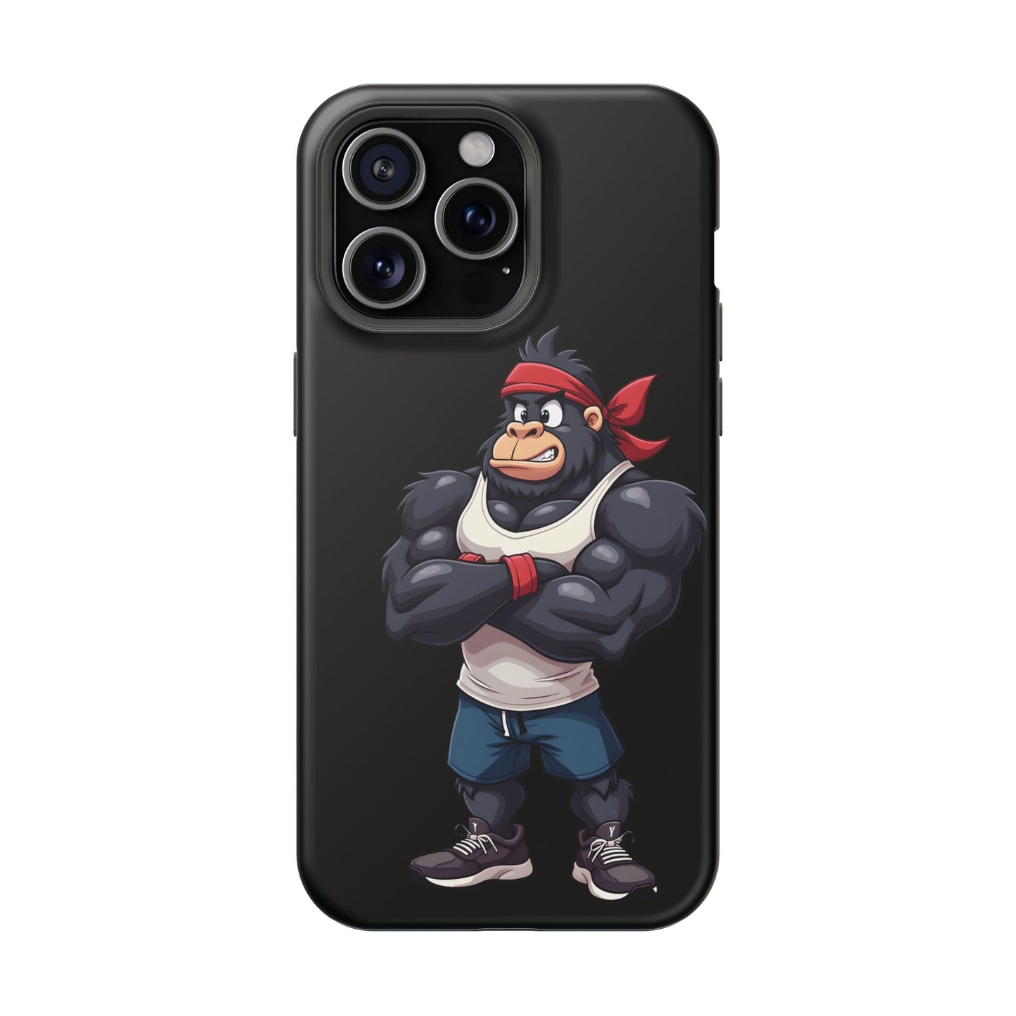 Red Band Gym Gorilla Phone Case β Fierce Style Meets Tough Protection