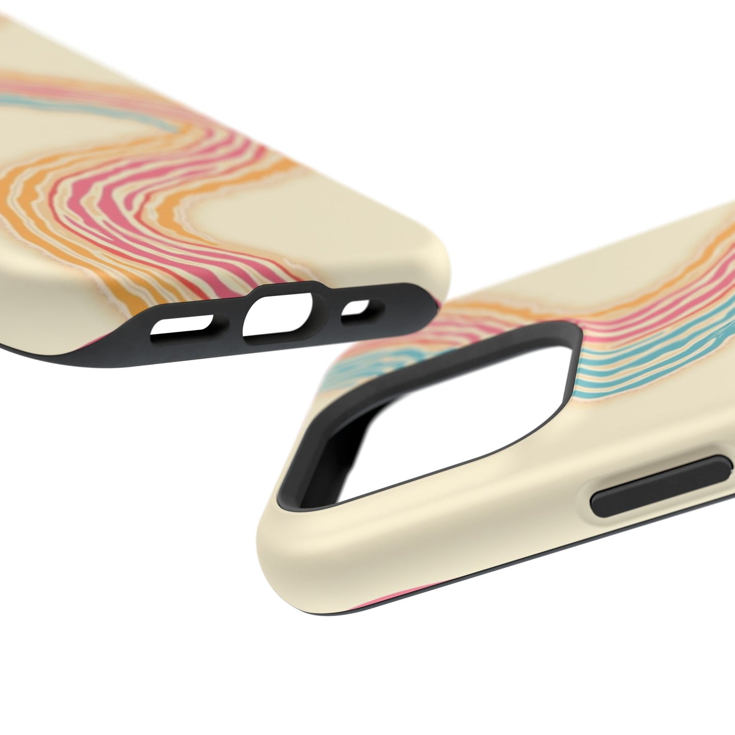 Abstract Flow Phone Case - Pastel Streamline Design