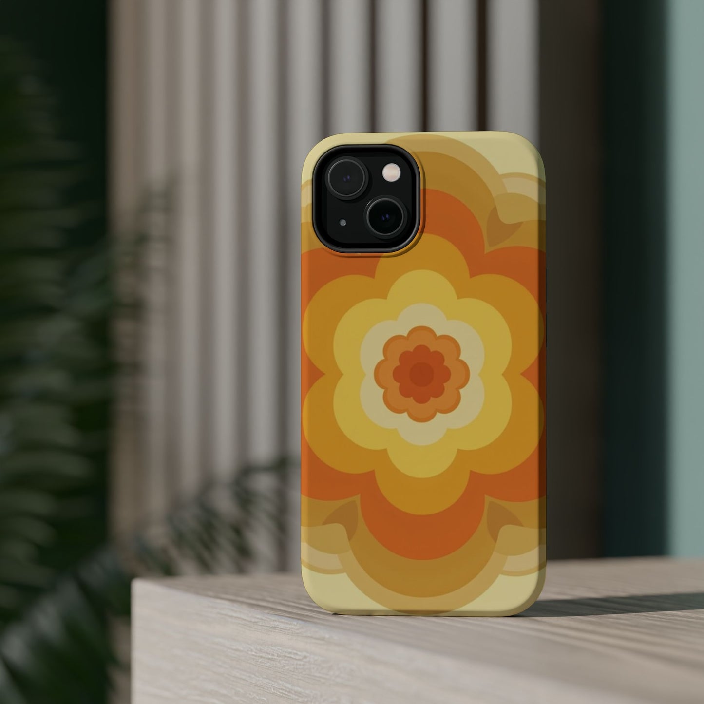 Vintage Floral iPhone Case - 70s Retro Flower Design, Groovy Aesthetic Gift Idea