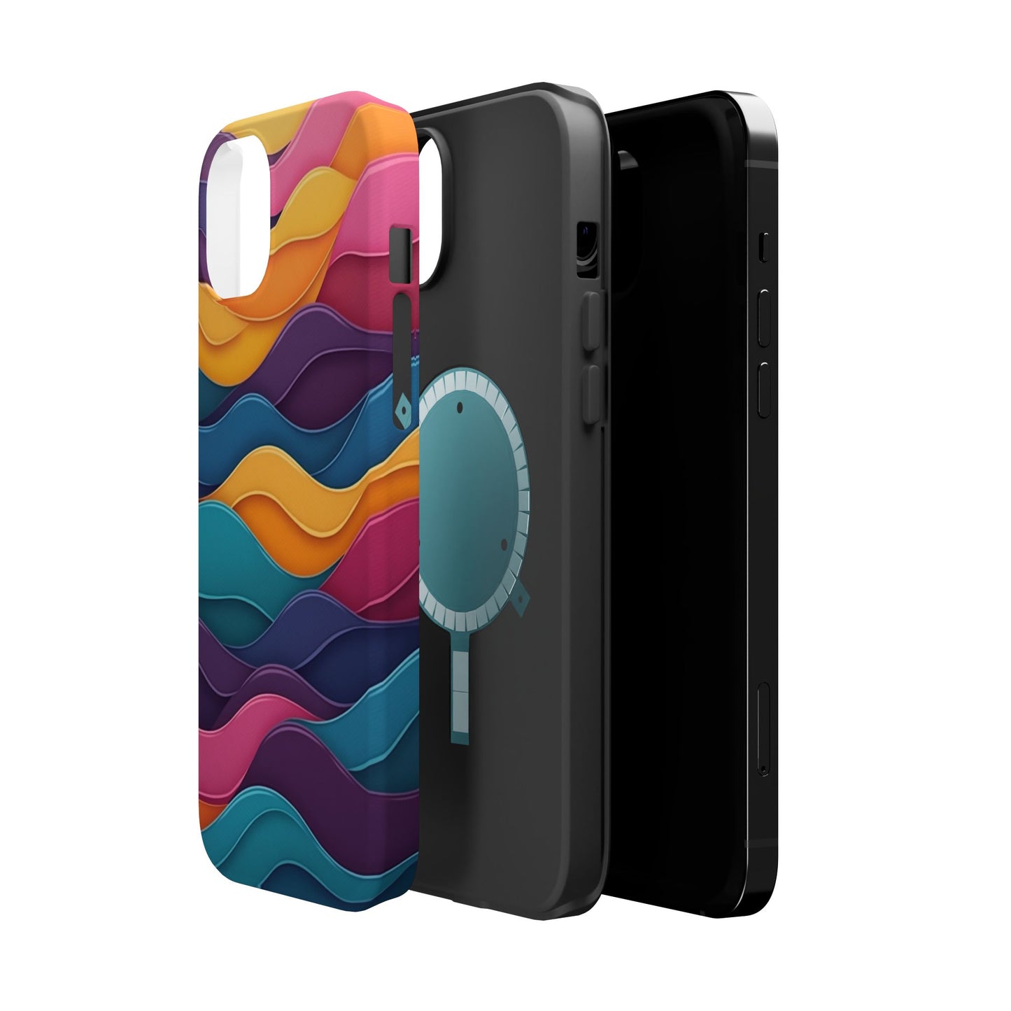 Colorful Wave Phone Case - Aesthetic iPhone Case, Bright Gift Idea, Trendy Summer Accessory