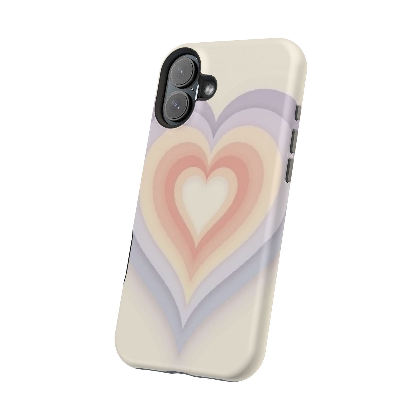 Radiant Heart iPhone Case - Pastel Layered Design - Cute Y2K Aesthetic Gift