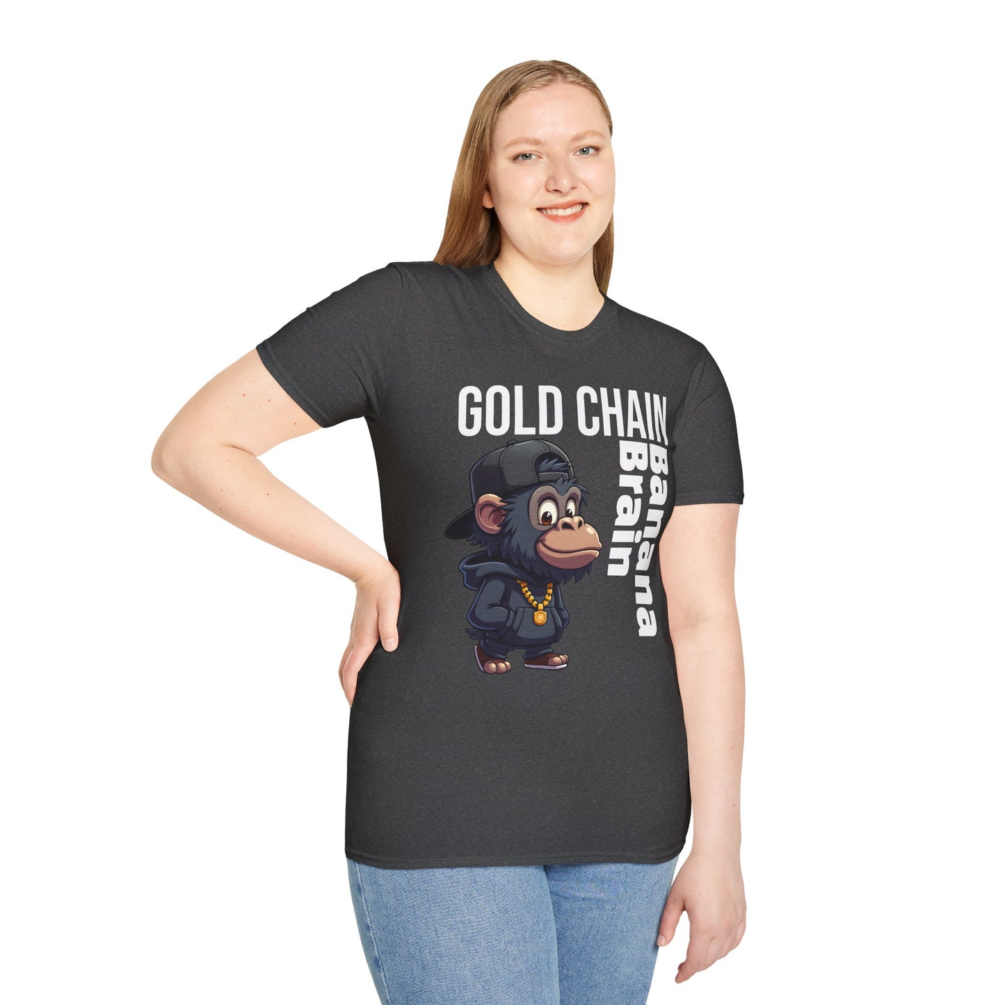 Gold Chain Banana Brain β Funny Hip-Hop Chimp T-Shirt