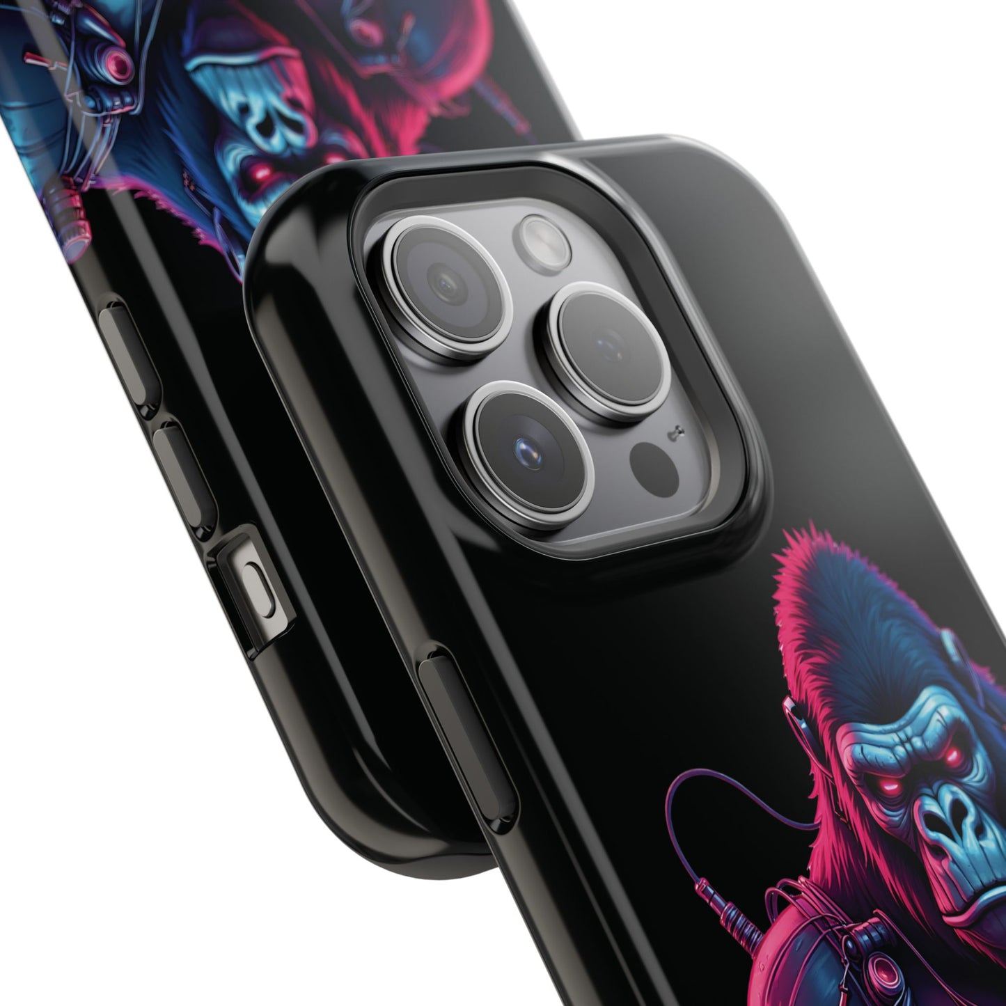 Cyber Primal Phone Case – Neon Power, Gorilla Strength