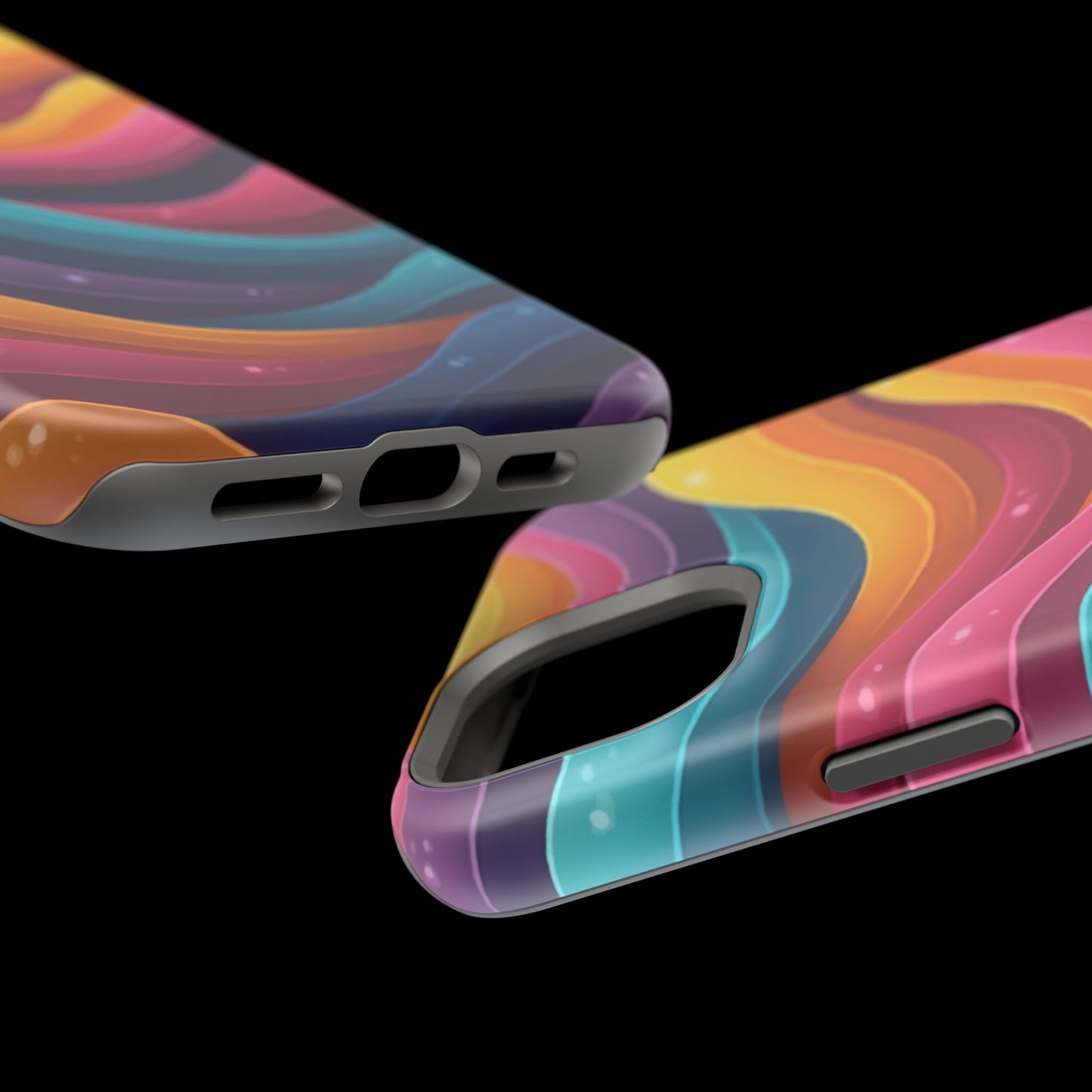 Colorful Wave Phone Case - Aesthetic iPhone Case, Bright Gift Idea, Trendy Summer Accessory