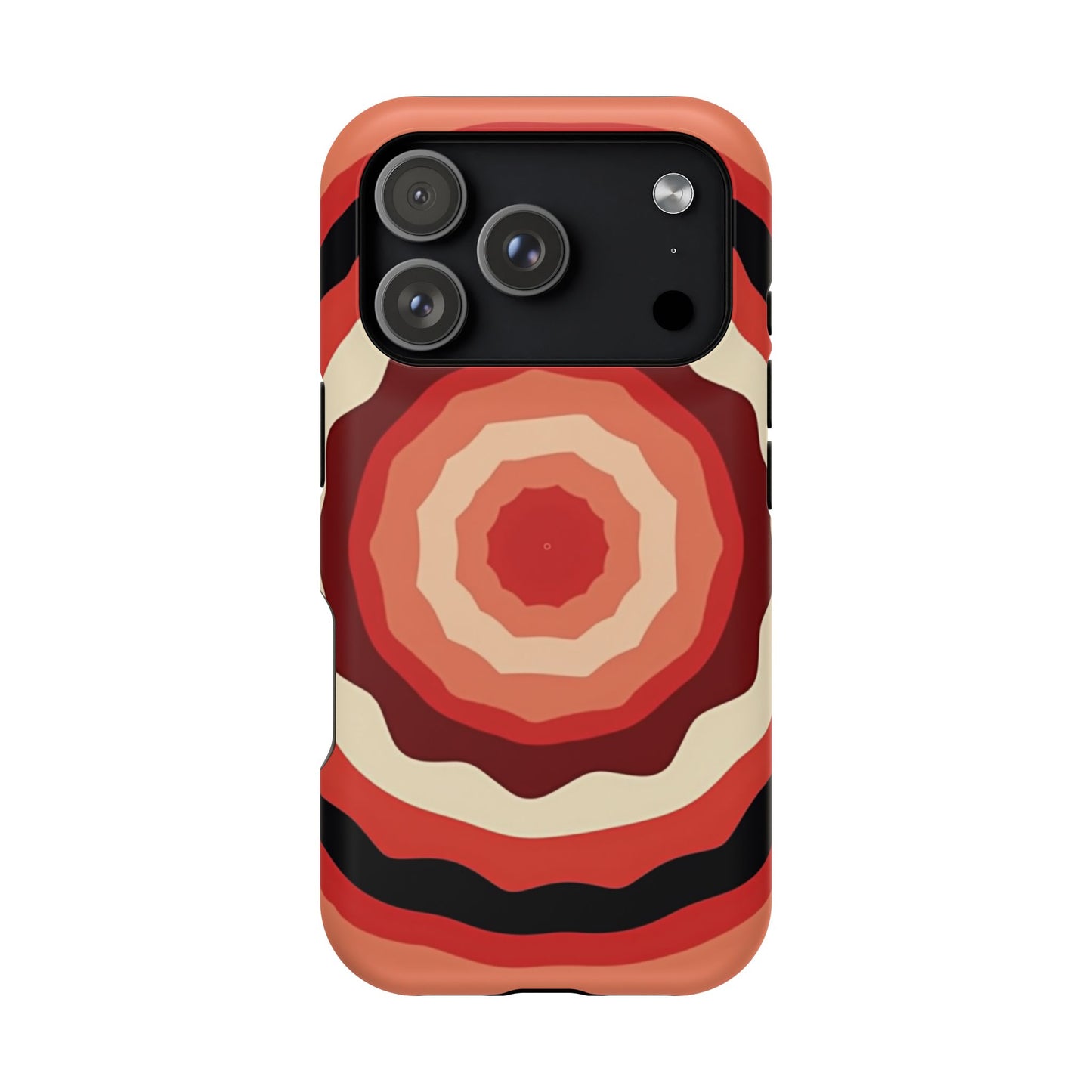 Retro Sunset iPhone Case - 70s Inspired Floral Design, Aesthetic Gift Idea