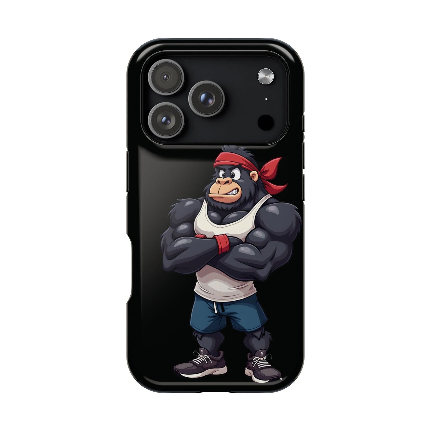 Red Band Gym Gorilla Phone Case β Fierce Style Meets Tough Protection