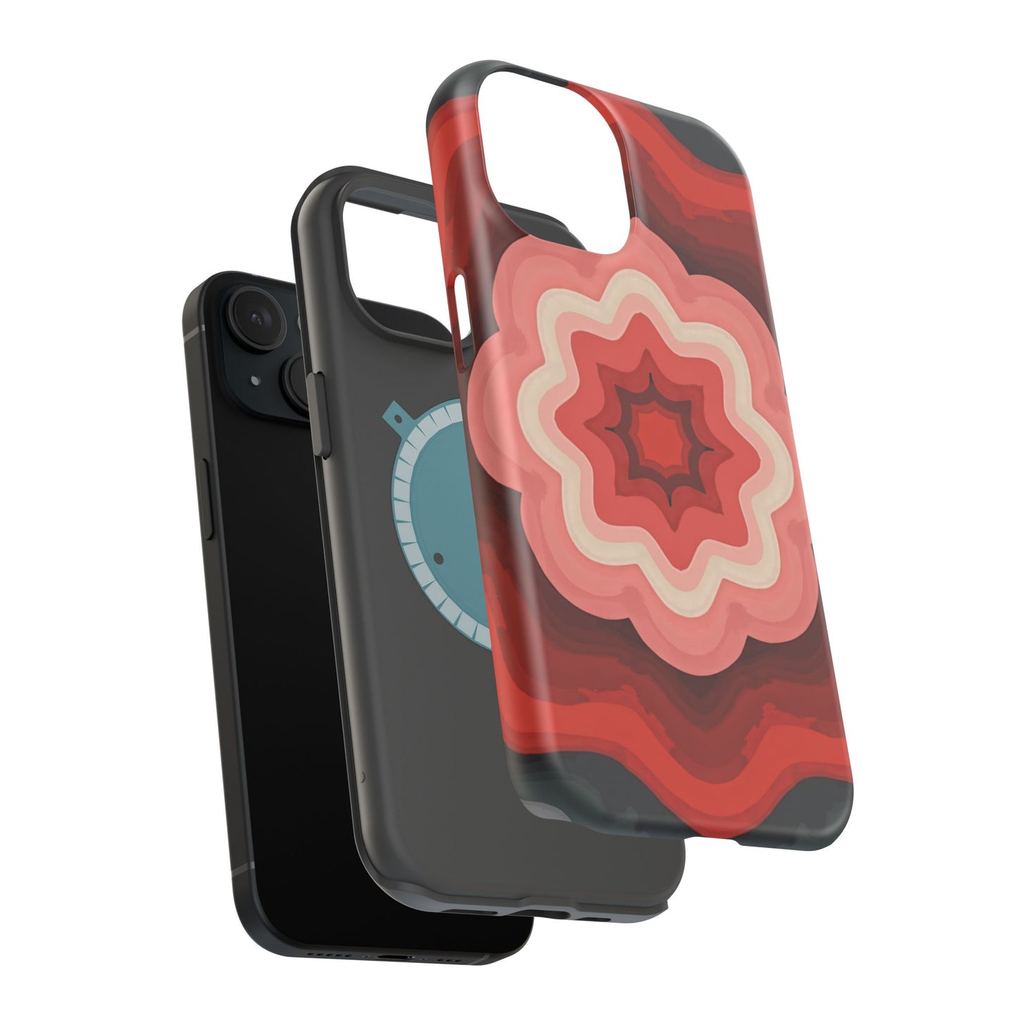Retro Flower Phone Case - Aesthetic iPhone Case, 70s Inspired Gift, Groovy Pattern Design