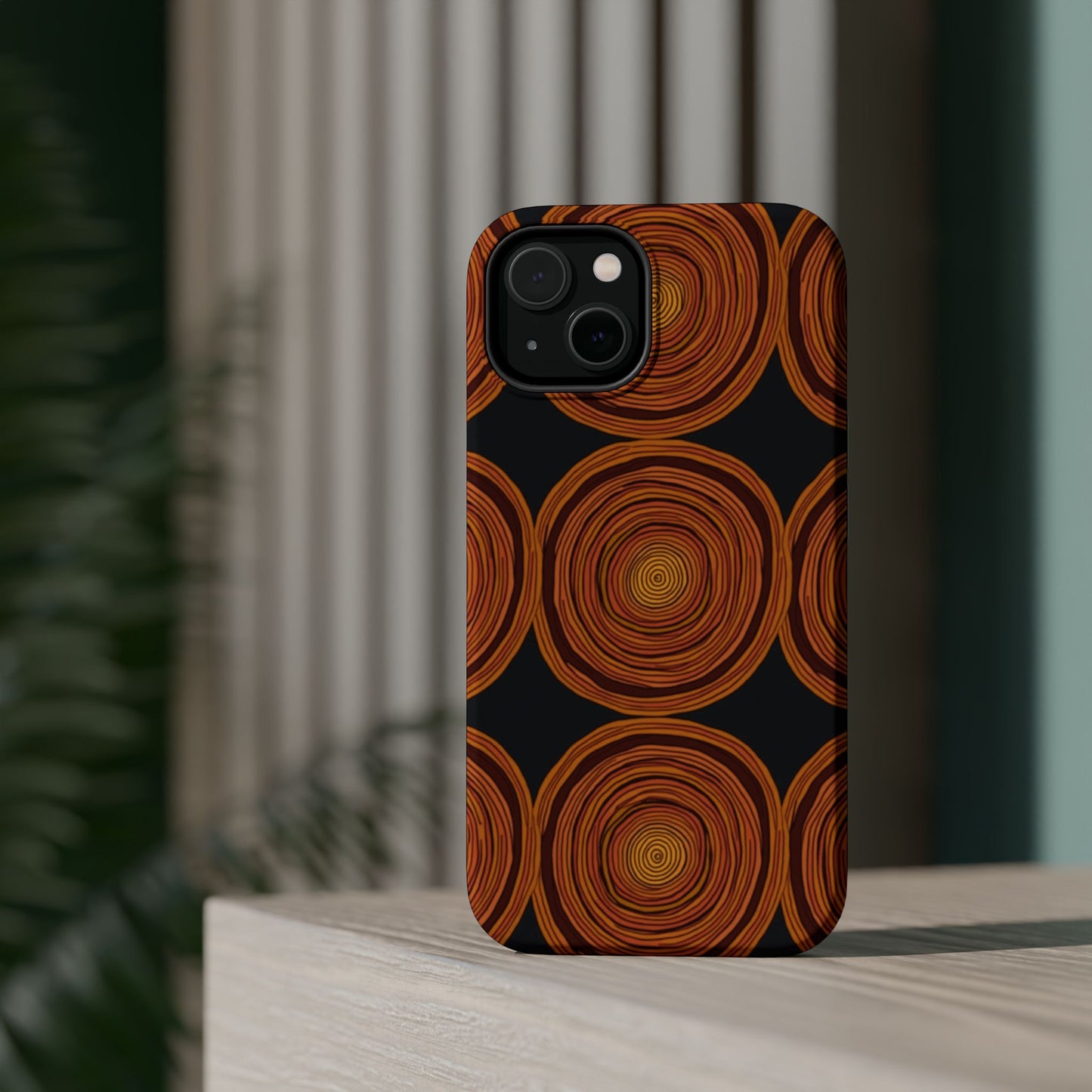 Rustic Swirl iPhone Case - Boho Wood Grain Pattern - Aesthetic Phone Accessories