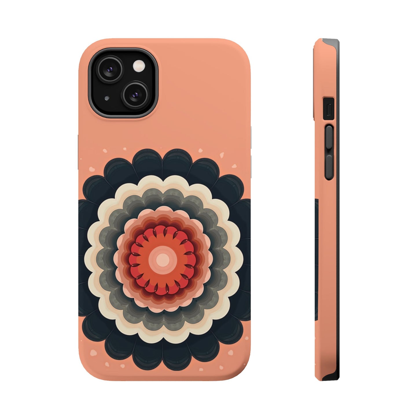 Earth Tone Mandala iPhone Case - Bohemian Floral Design, Aesthetic Gift Idea