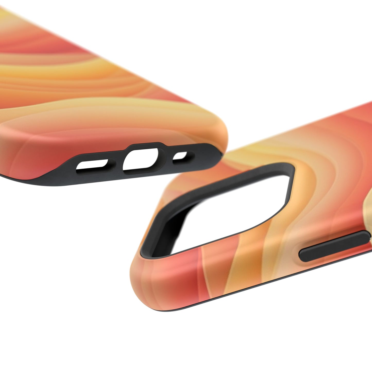 Sunset Wave Phone Case - Aesthetic Orange iPhone Case, Golden Hour Gift Idea, Trendy Beach Vibes