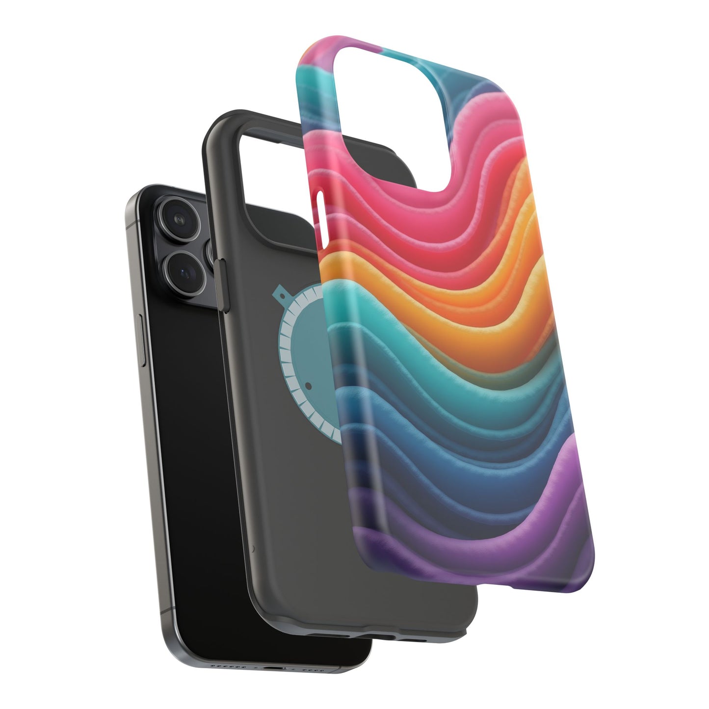 Colorful Wave Phone Case - Aesthetic iPhone Case, Pride Gift Idea, Trendy Summer Accessory