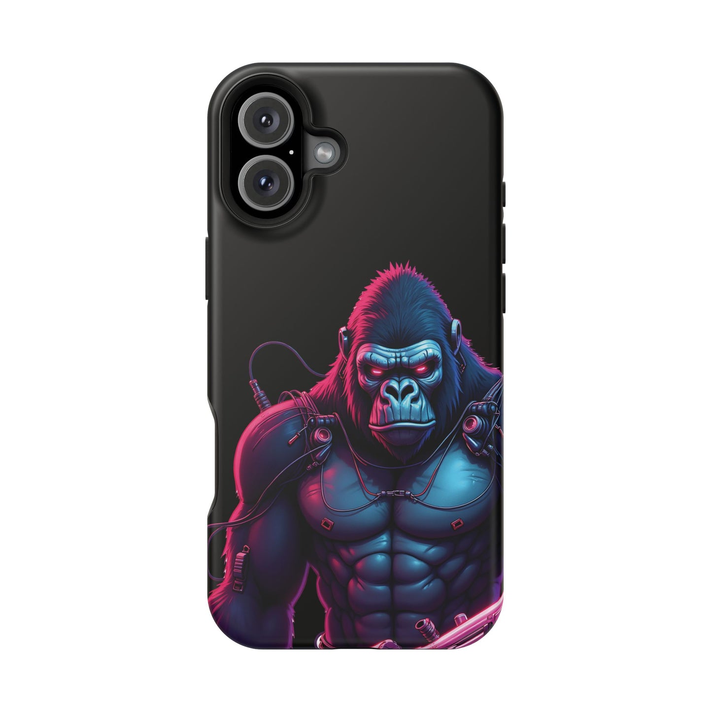 Cyber Primal Phone Case – Neon Power, Gorilla Strength