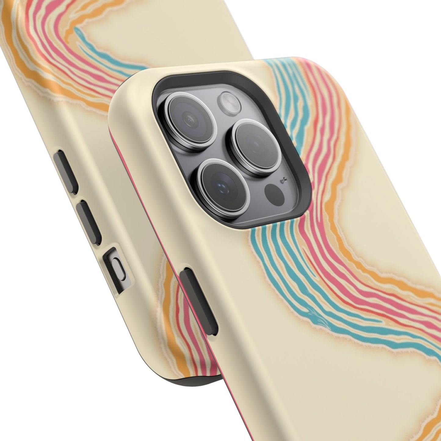Abstract Flow Phone Case - Pastel Streamline Design