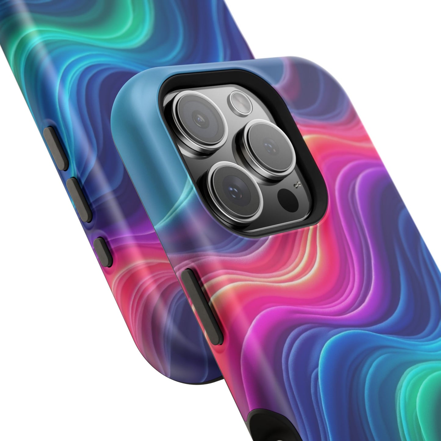 Neon Wave Phone Case - Aesthetic Glowing Design | iPhone 14-17 Cases | Trendy Gifts for Her, Rave Accessory