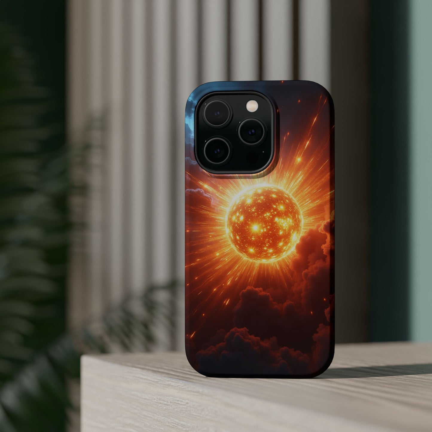 Sun Phone Case - Fiery Starburst iPhone Cover - Astronomy Gift for Him/Her