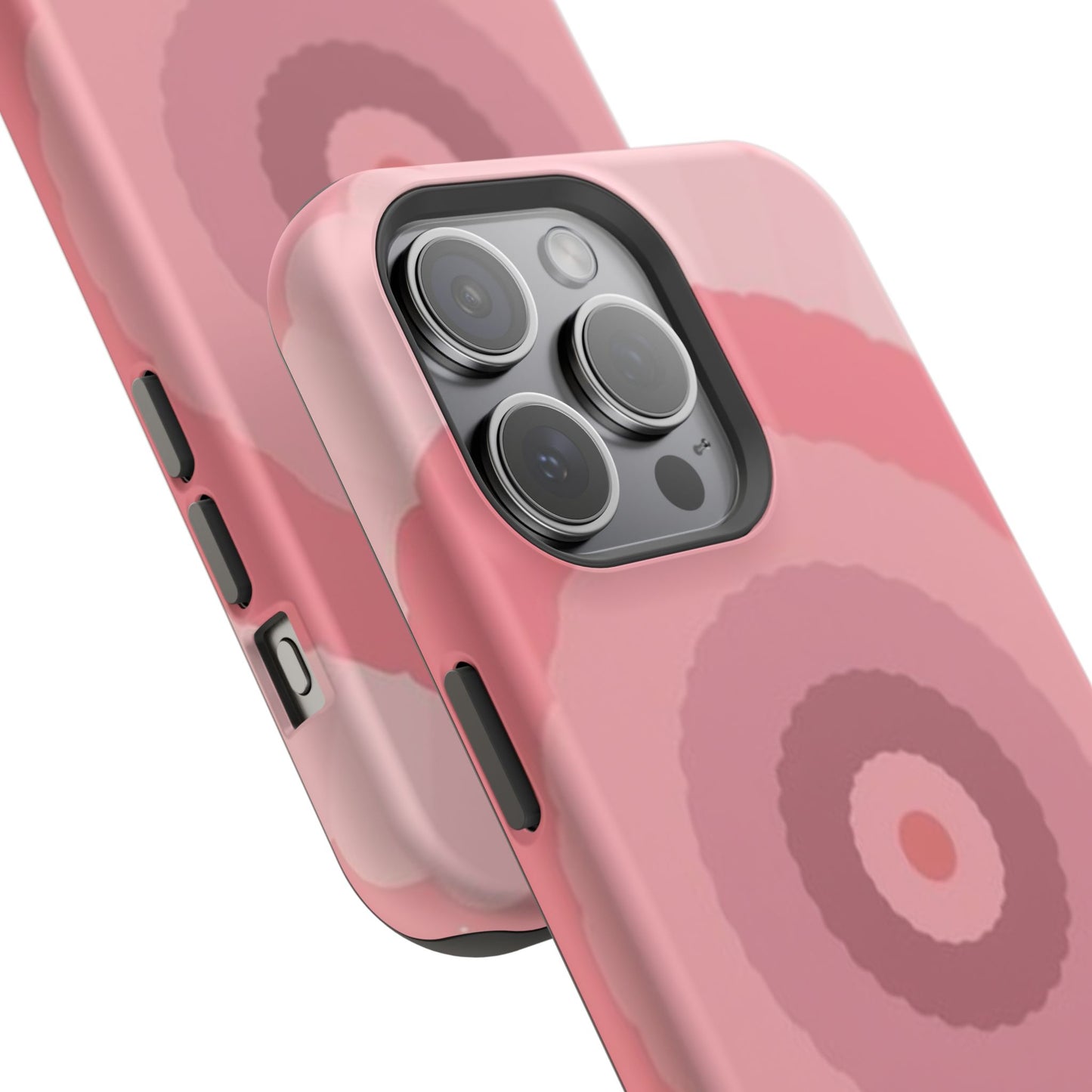 Retro Pink iPhone Case - 70s Aesthetic Wave Design - Cute Y2K Accessory