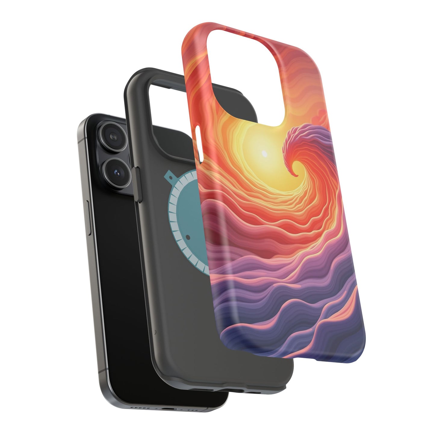 Sunburst Wave iPhone Case - Ocean Sunset Design, Aesthetic Beach Gift Idea