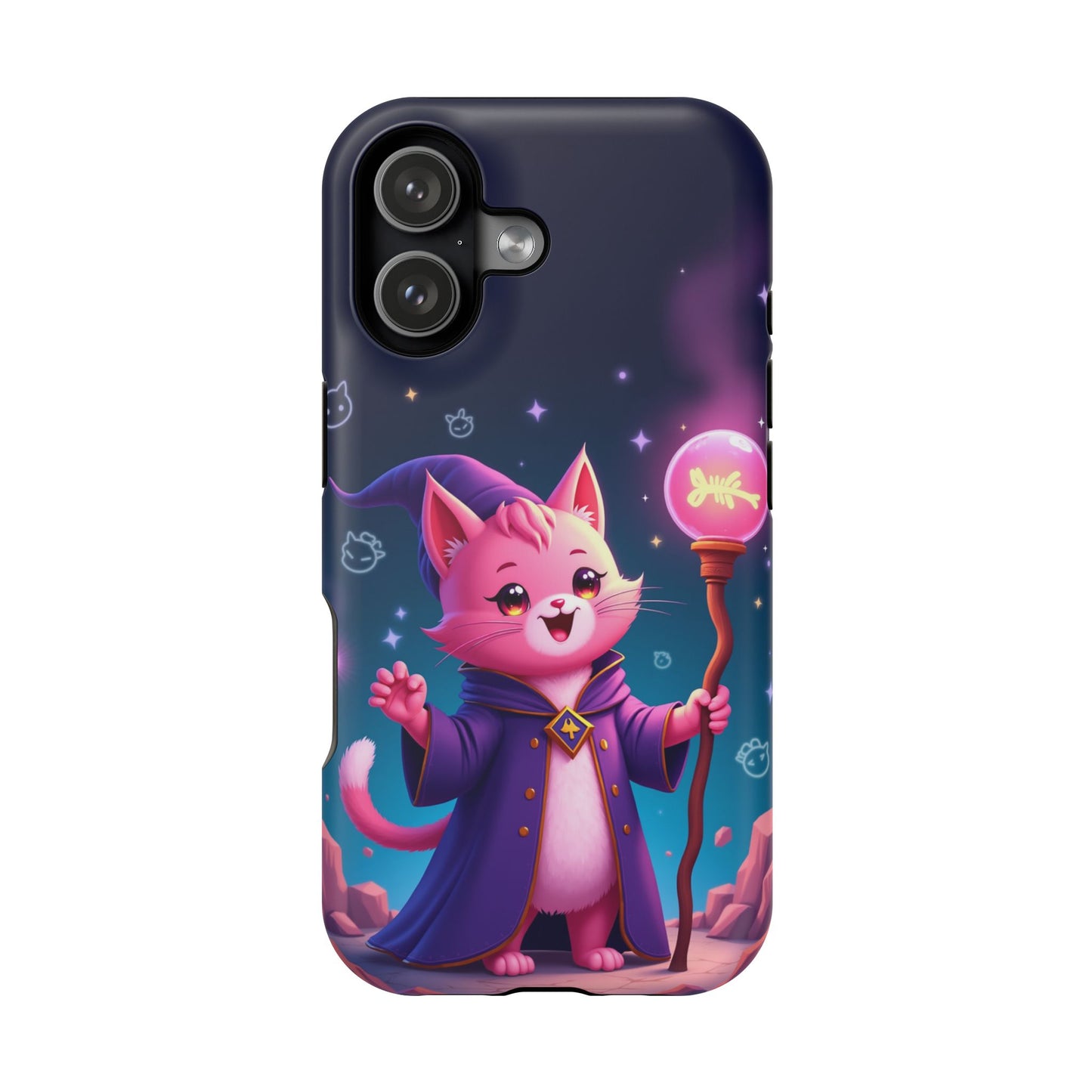 Magical Cat Sorcerer iPhone Case - Cute Fantasy Gift for Cat Lovers