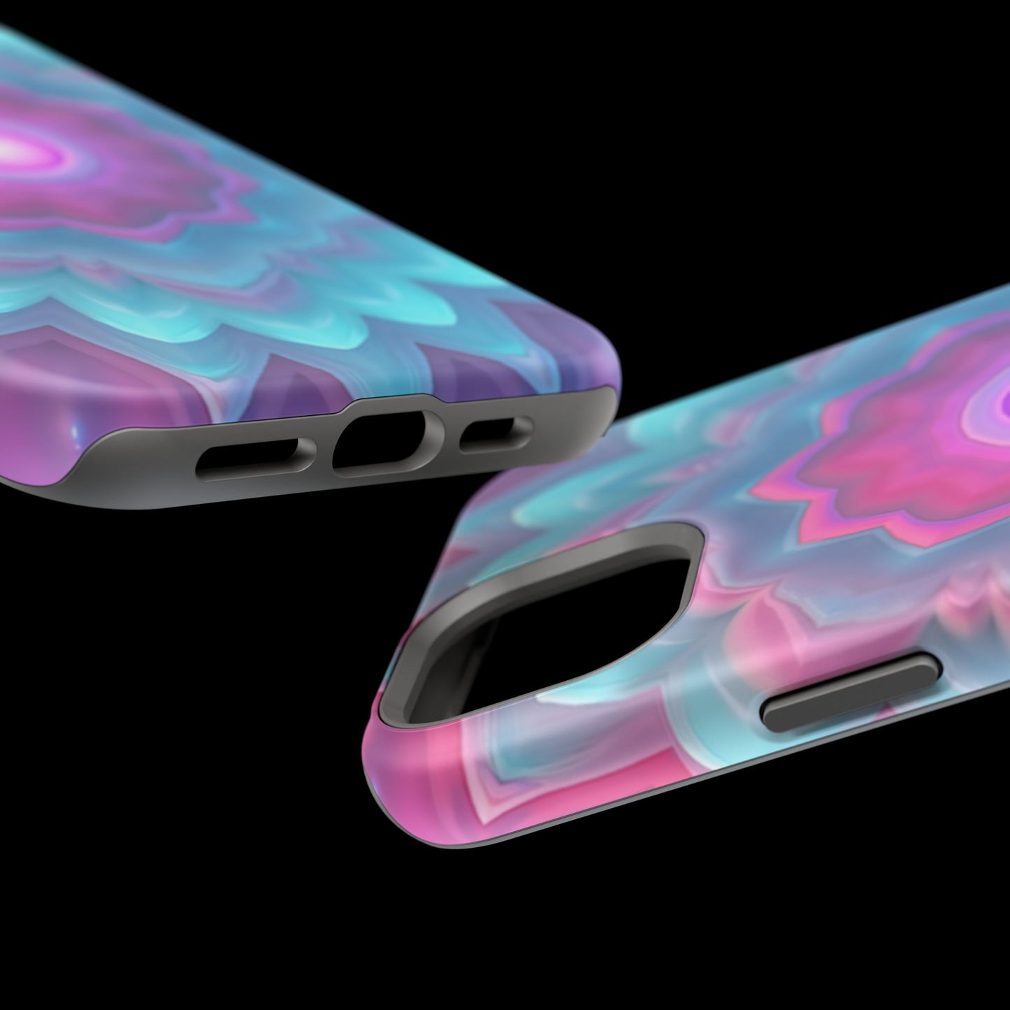 Cosmic Bloom iPhone Case - Galaxy Floral Design, Aesthetic Gift Idea