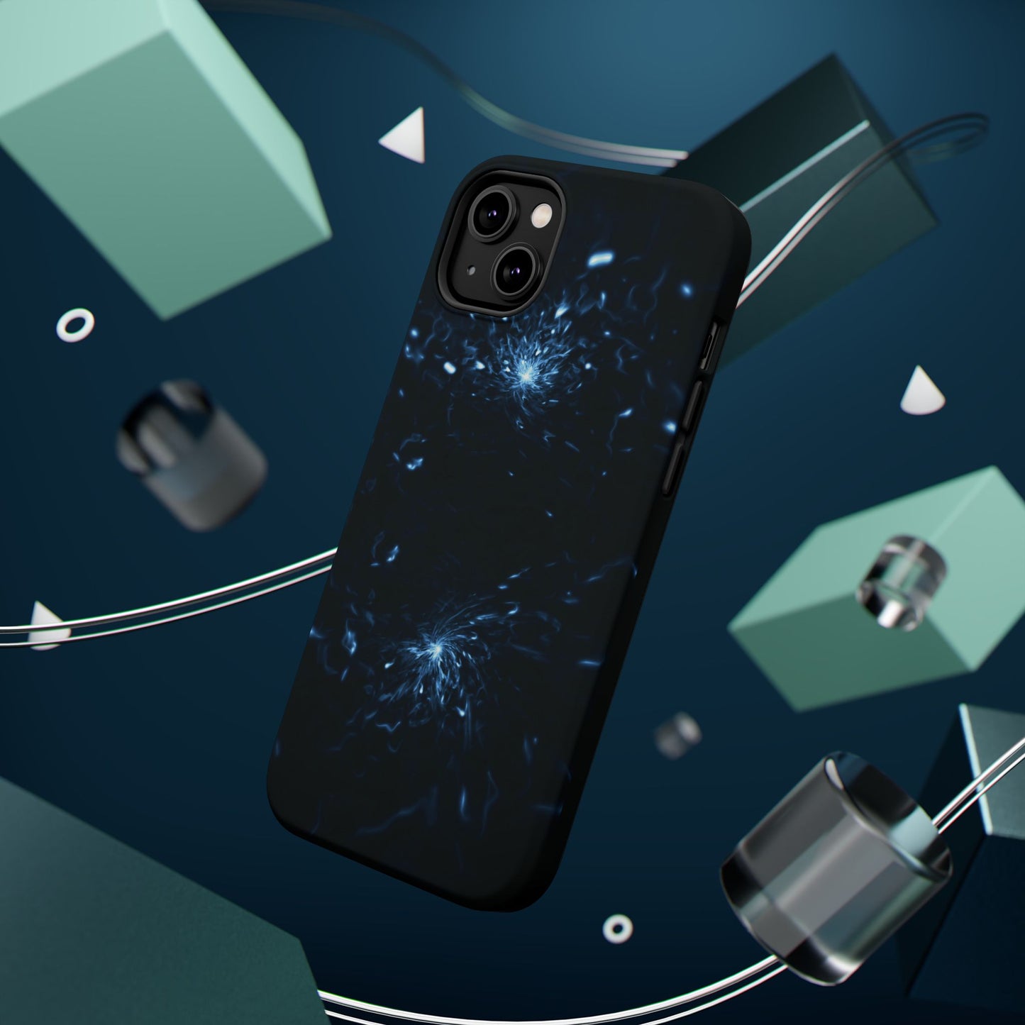 Galaxy Phone Case - Aesthetic iPhone Case | Blue Abstract Energy Design | Gifts for Him/Her | Sci-Fi Tech Vibes