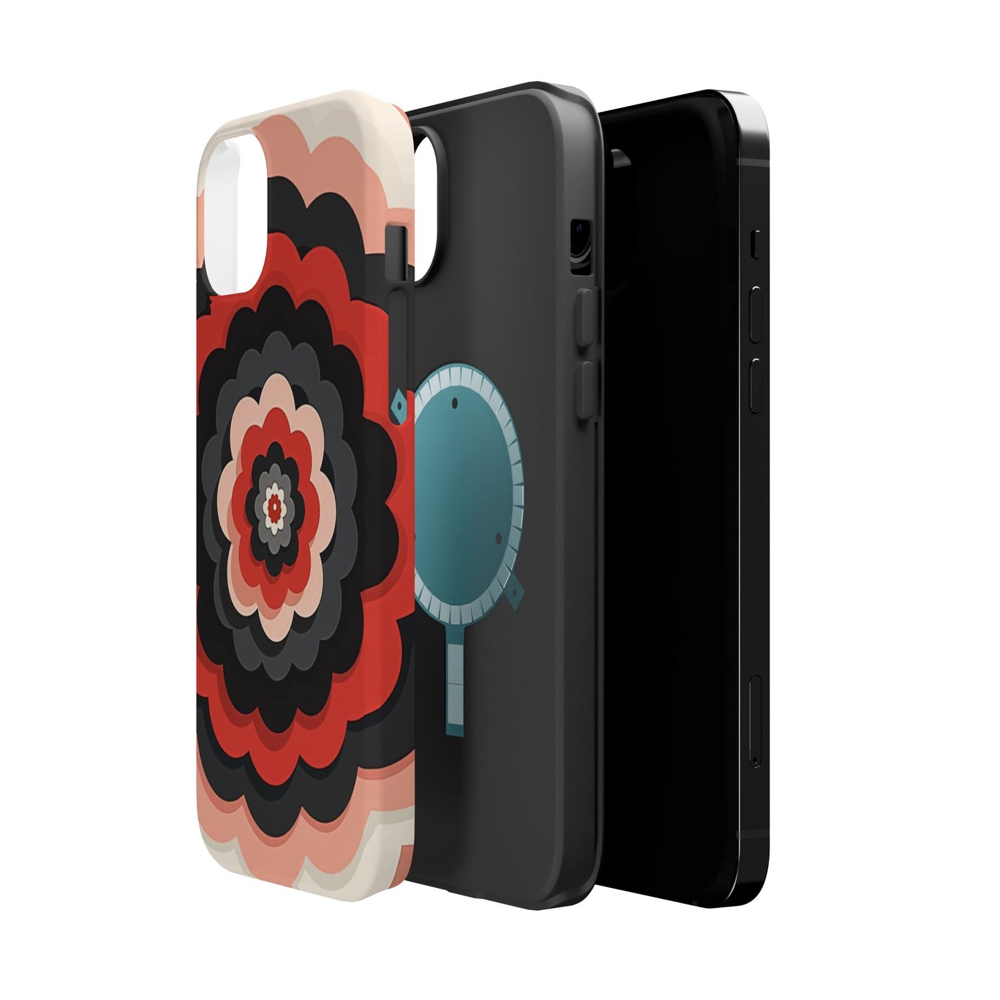 Floral Phone Case - Retro Flower iPhone Case, Aesthetic Gift Idea, Cute Pink Design