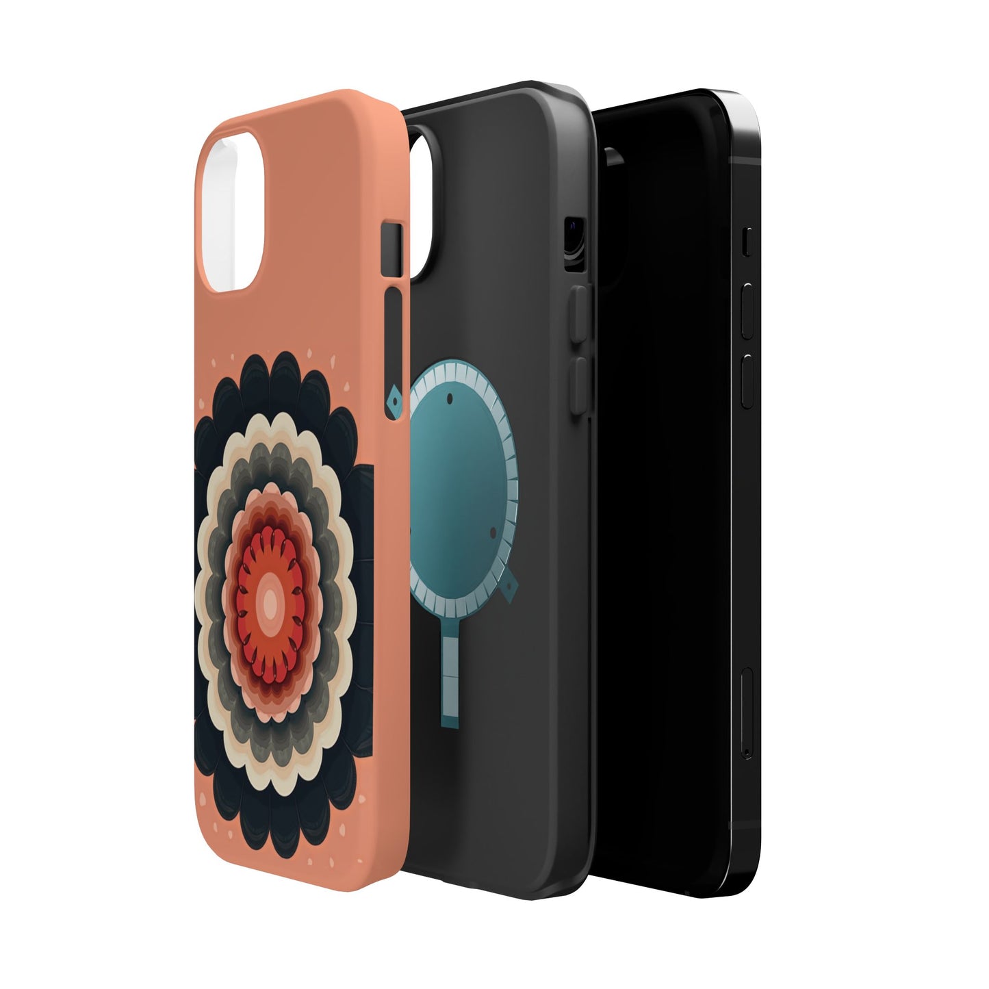 Earth Tone Mandala iPhone Case - Bohemian Floral Design, Aesthetic Gift Idea