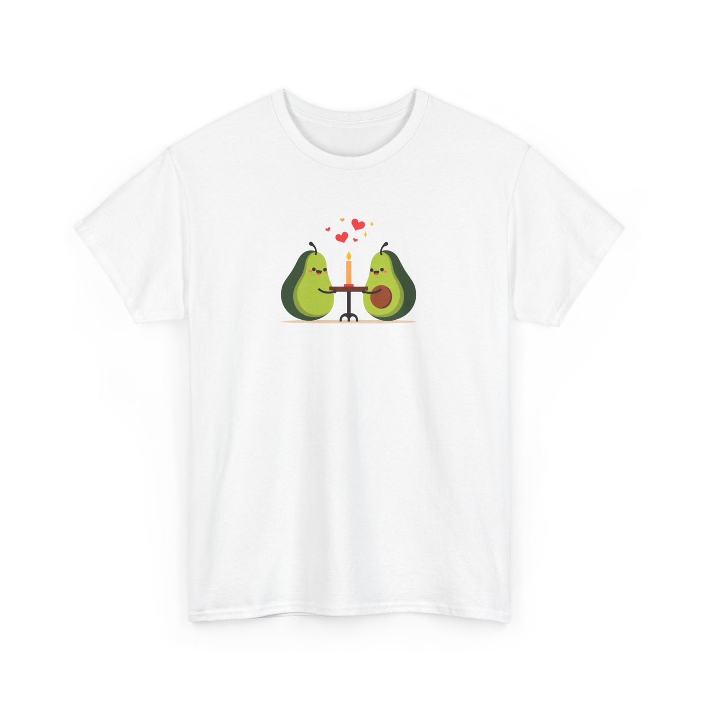 Cute Avocado Couple T-Shirt – “Avocuddles Date Night” – Funny Romantic Tee for Foodie Lovers & Veggie Fans