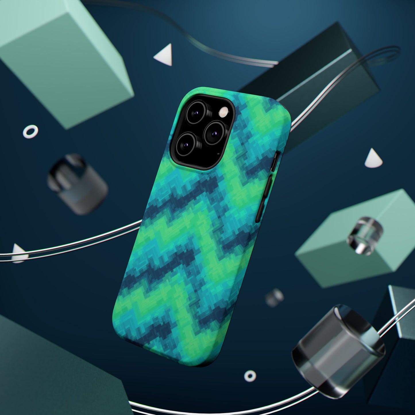 8-Bit Wave Phone Case for iPhone | Retro Pixel Art Slim Protective Cover