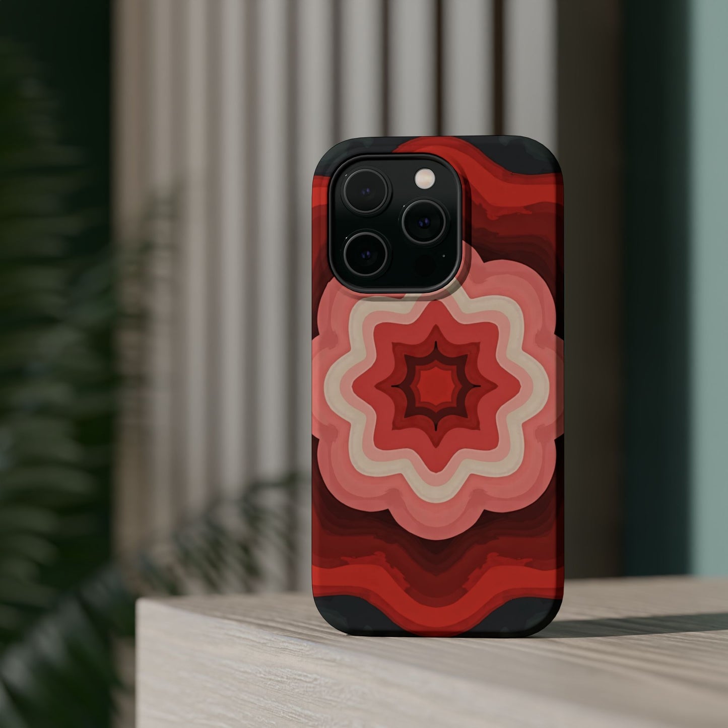 Retro Flower Phone Case - Aesthetic iPhone Case, 70s Inspired Gift, Groovy Pattern Design