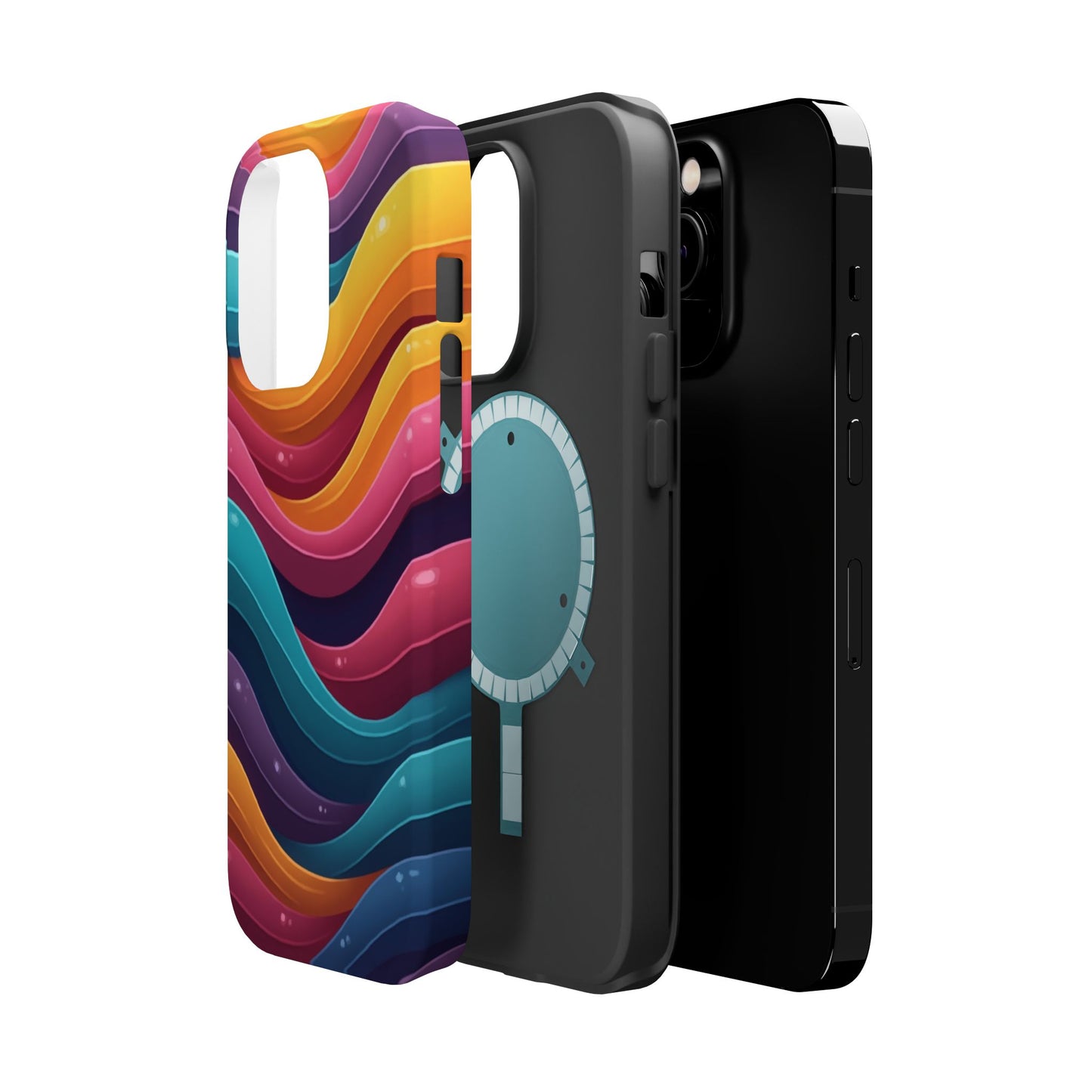 Colorful Wave Phone Case - Aesthetic iPhone Case, Bright Gift Idea, Trendy Summer Accessory