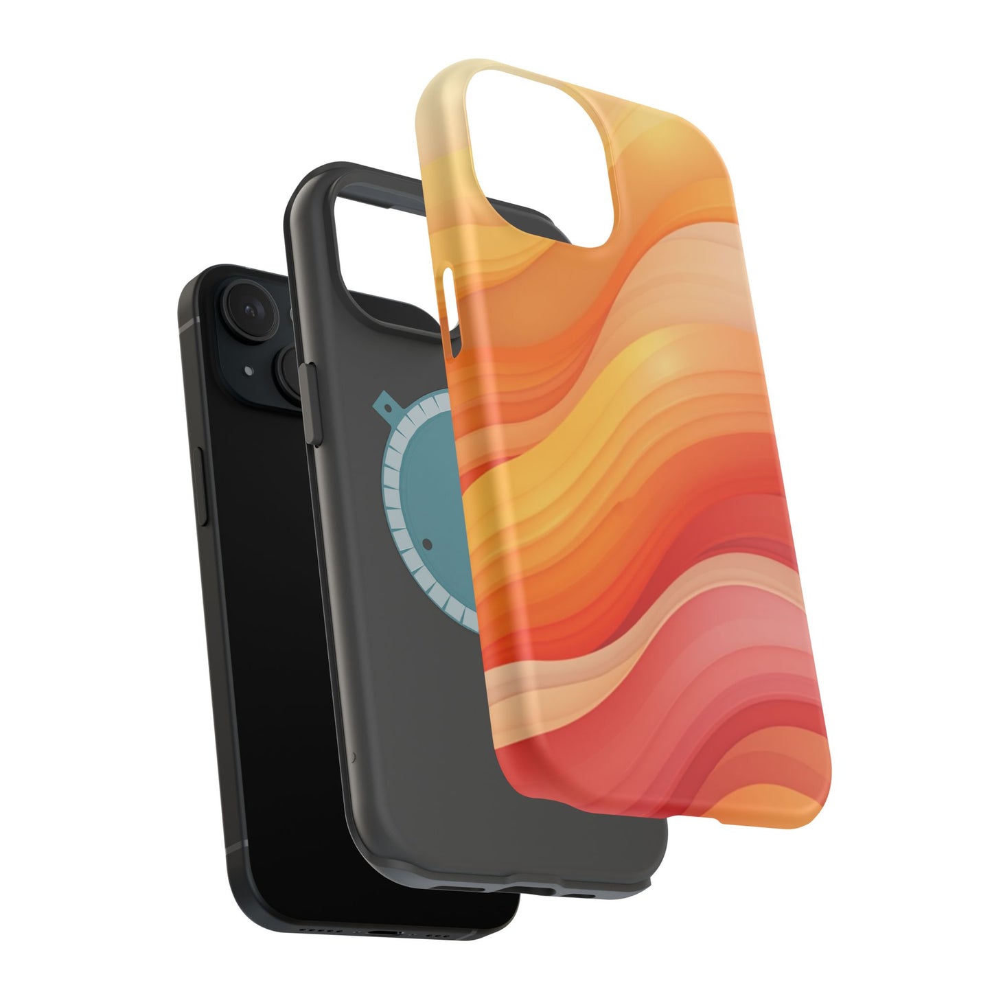 Sunset Phone Case - Aesthetic iPhone Case | Warm Gradient Wave Design | Gifts for Her | Beachy Summer Vibes