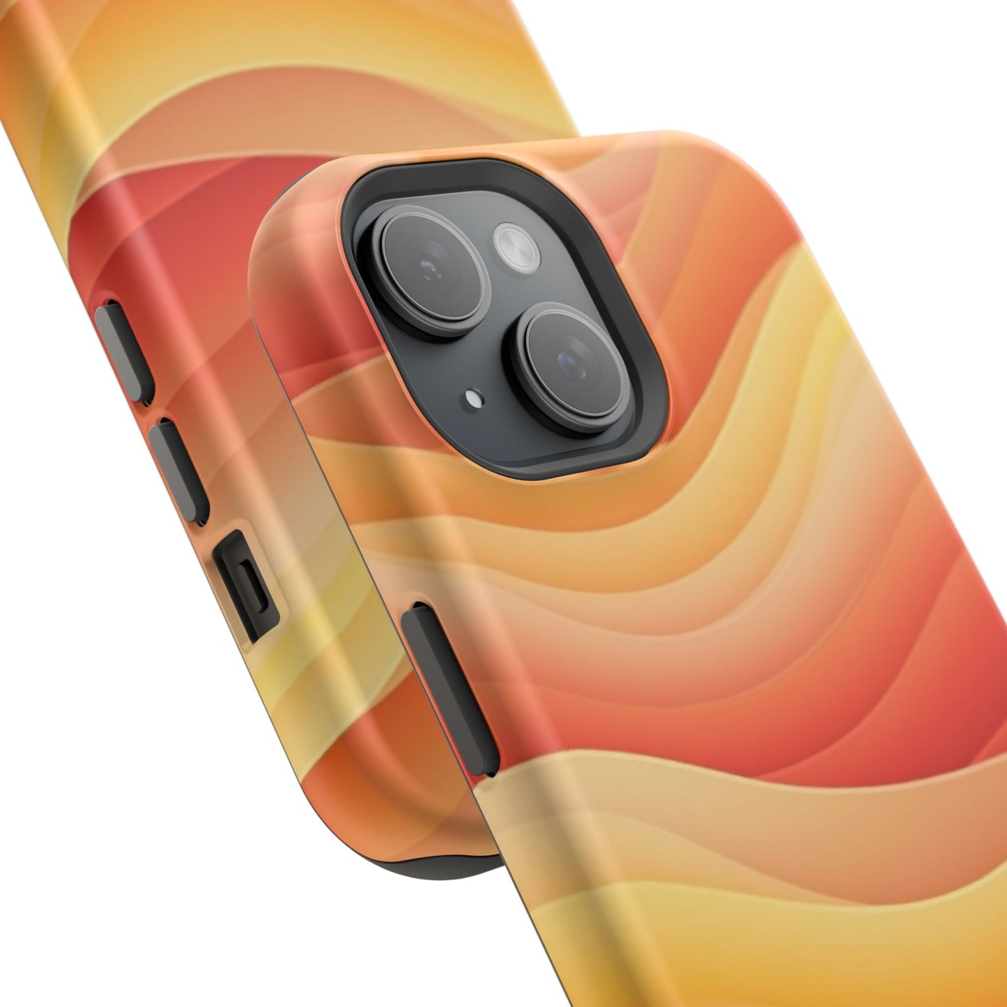 Sunset Wave Phone Case - Aesthetic Orange iPhone Case, Golden Hour Gift Idea, Trendy Beach Vibes