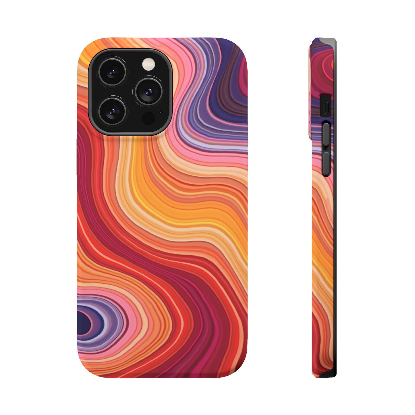 Lava Flow iPhone Case - Abstract Swirl Design, Trendy Aesthetic Gift Idea