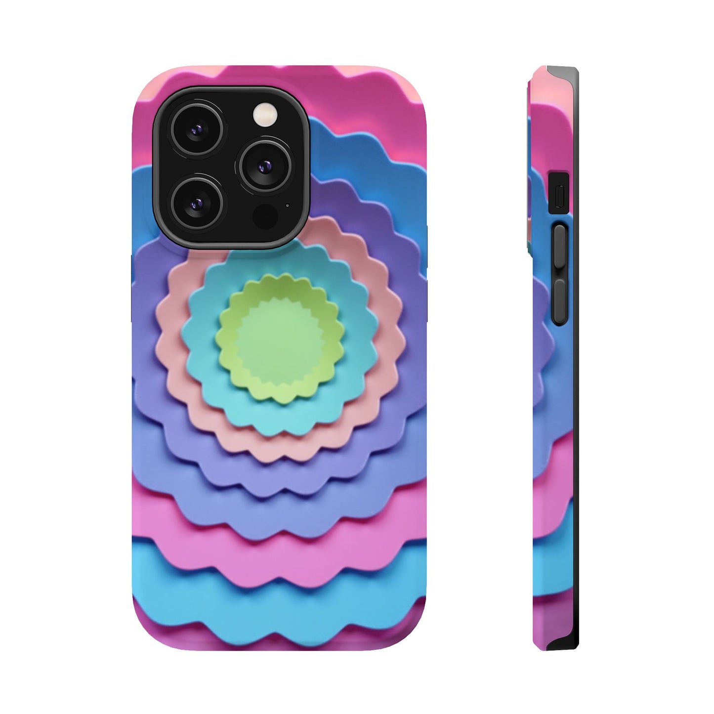 Layered Bloom iPhone Case - Pastel Flower Design, Cute Aesthetic Gift Idea