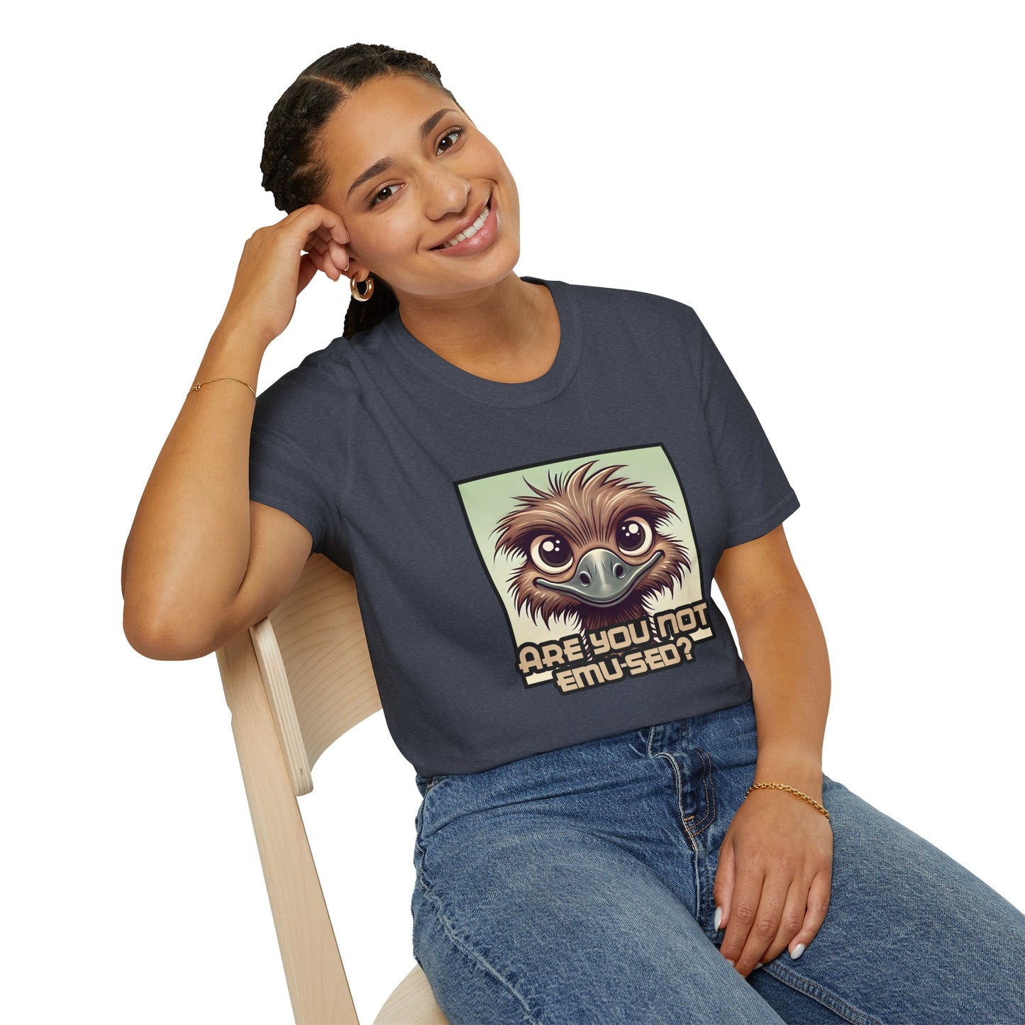 "Are You Not Emu-sed?" Funny & Witty Graphic Tee β Hilarious Bird Joke Shirt for Animal Lovers, Nerds & Humor Fans