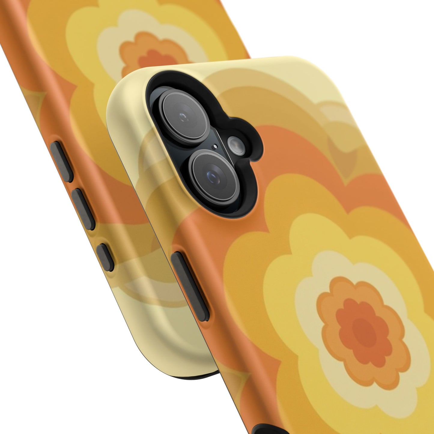 Vintage Floral iPhone Case - 70s Retro Flower Design, Groovy Aesthetic Gift Idea