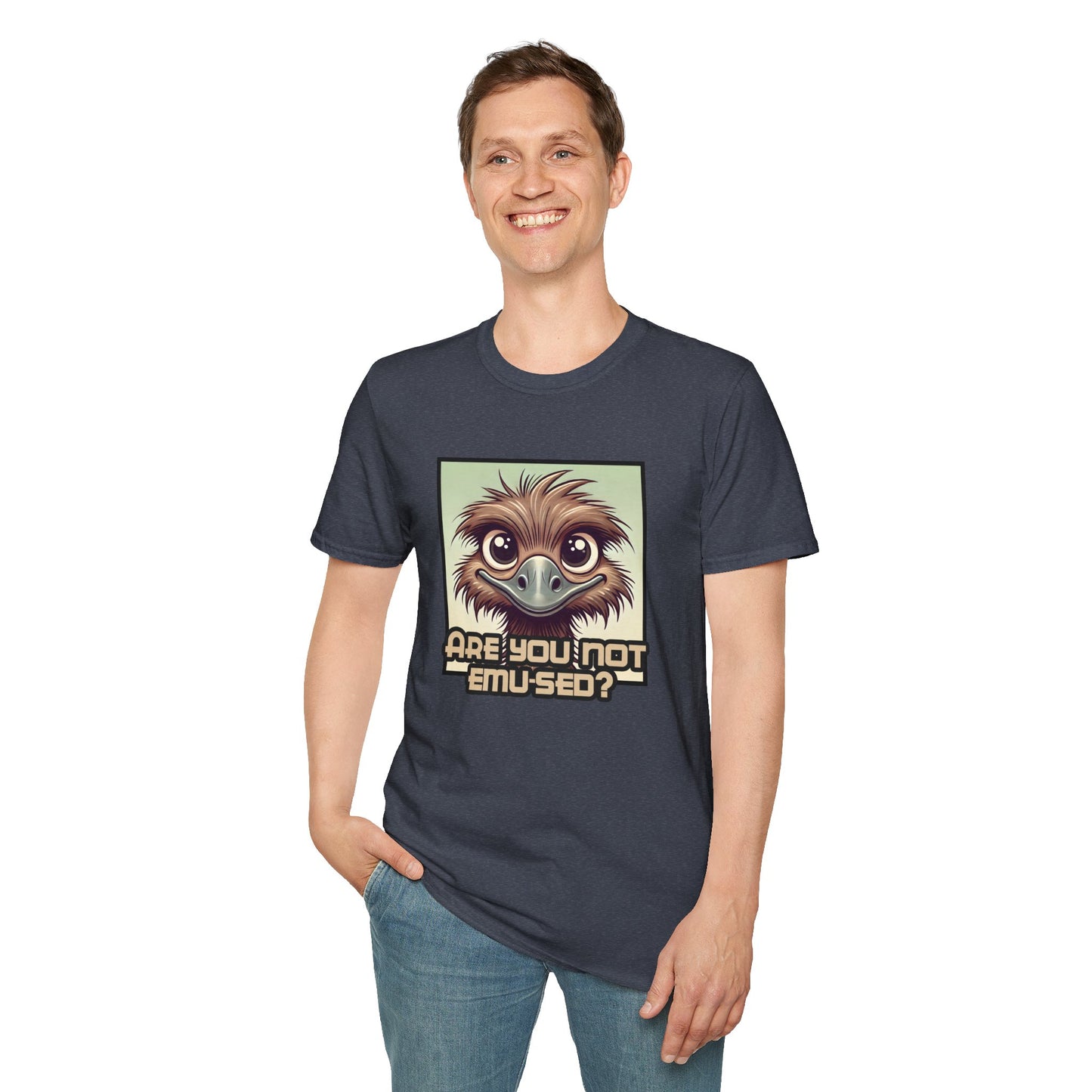 "Are You Not Emu-sed?" Funny & Witty Graphic Tee β Hilarious Bird Joke Shirt for Animal Lovers, Nerds & Humor Fans