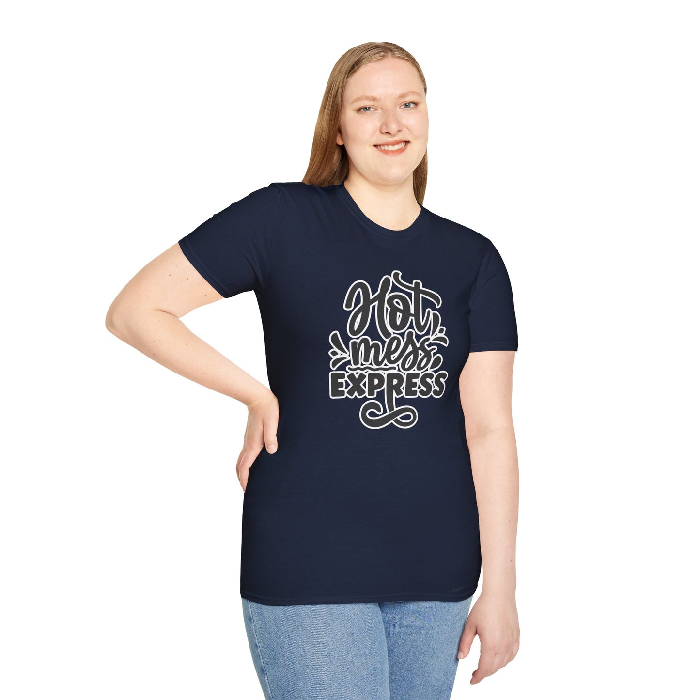 "Hot Mess Express" Funny & Bold T-Shirt β Ironic Confidence Tee for Chaotic, Cool, and Unapologetically You