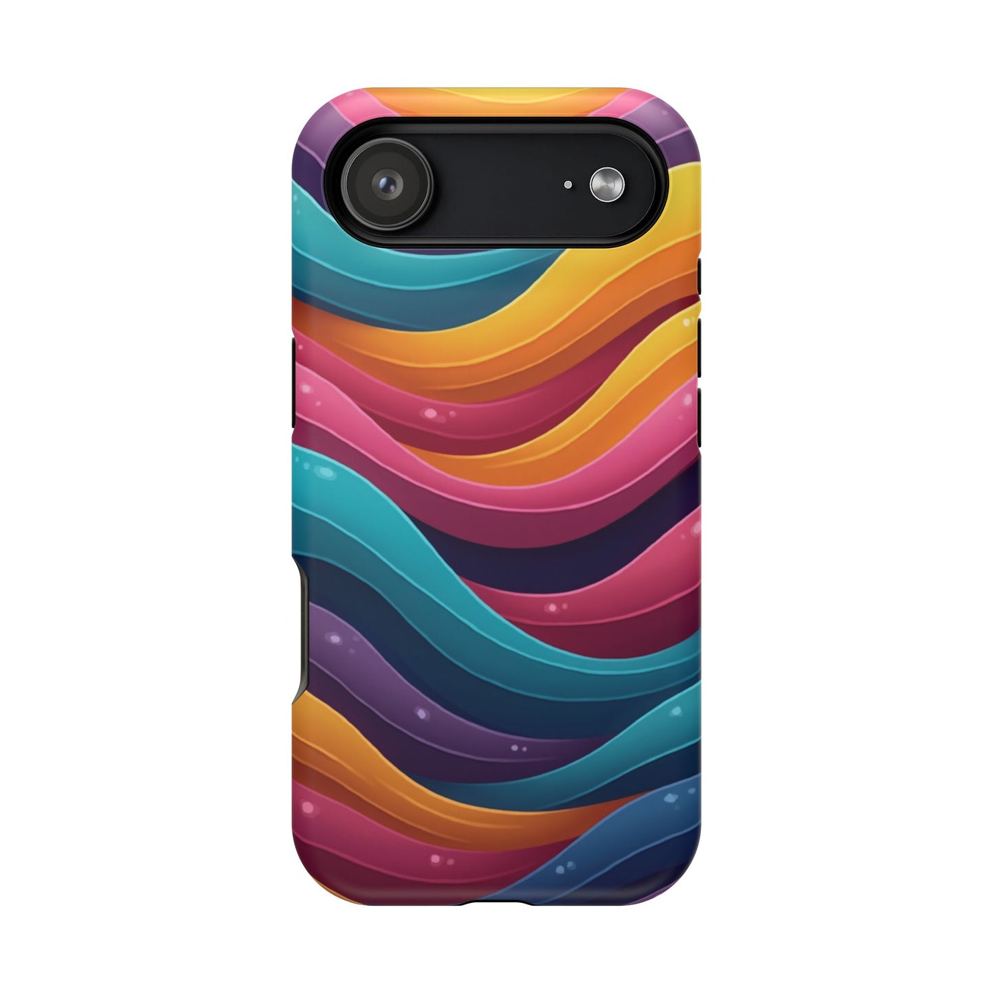 Colorful Wave Phone Case - Aesthetic iPhone Case, Bright Gift Idea, Trendy Summer Accessory
