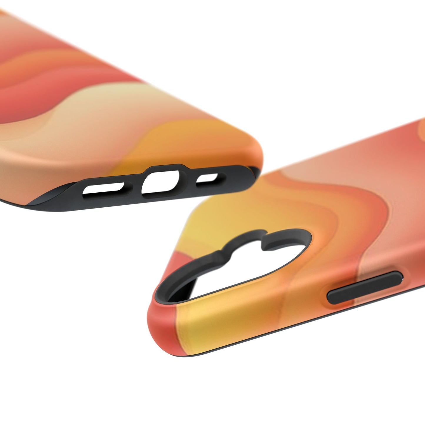 Sunset Waves Phone Case - Aesthetic Orange & Yellow Gift | Retro Summer Vibes Cases