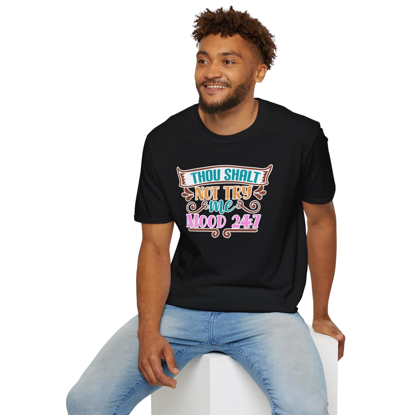 "Thou Shalt Not Try Me – Mood 24/7" Sassy & Stylish T-Shirt – Edgy Humor Tee for When You’re Done With Drama