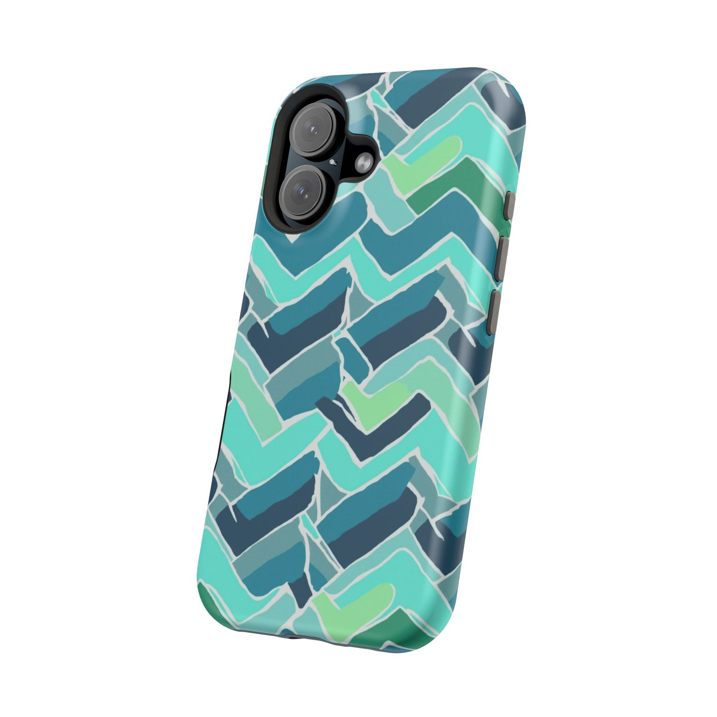 Watercolor Chevron Phone Case β Aesthetic Soft Pastel Phone Cover for iPhone | Unique Artistic Design with Floral Accents
