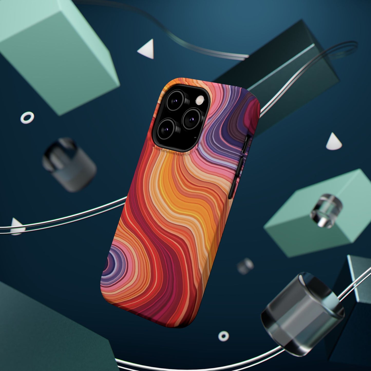 Lava Flow iPhone Case - Abstract Swirl Design, Trendy Aesthetic Gift Idea