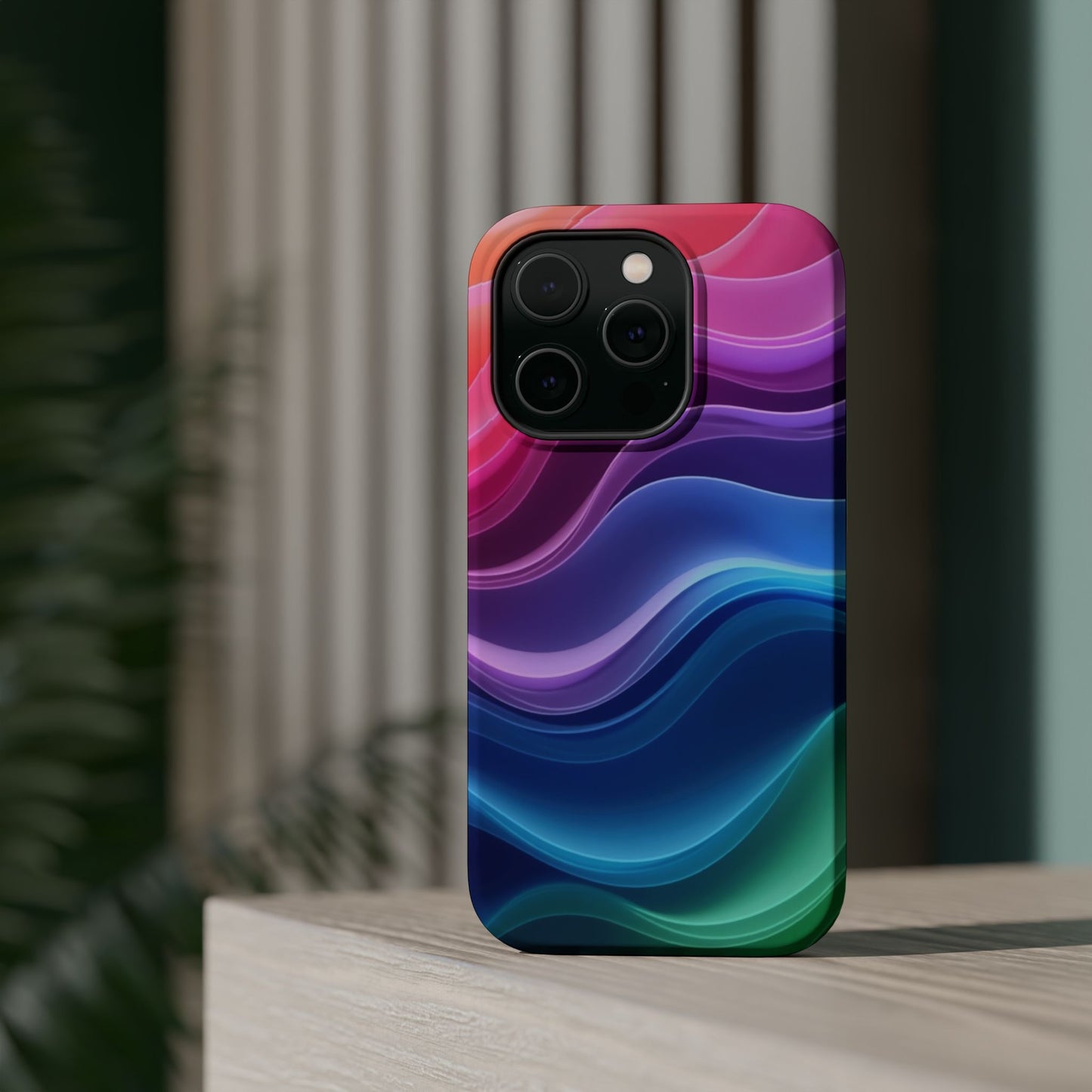 Pastel Wave Phone Case - Aesthetic iPhone Case | Lavender & Blue Gradient Design | Gifts for Her | Unique Art Print