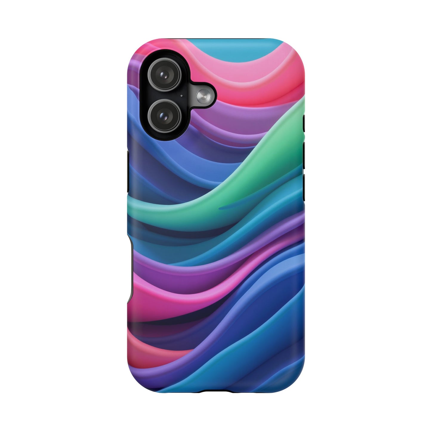 Oceanic Serenity iPhone Case - Abstract Wave Design, Calming Aesthetic Gift Idea
